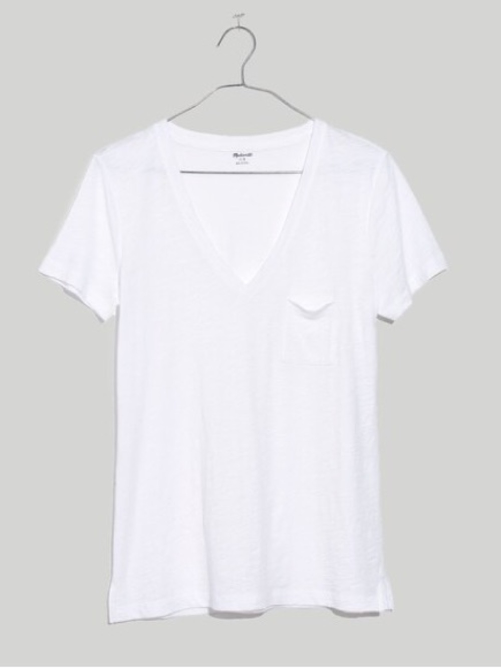 NWT 2X Madewell Whisper Cotton V-Neck Tee Optic White Size Plus Size